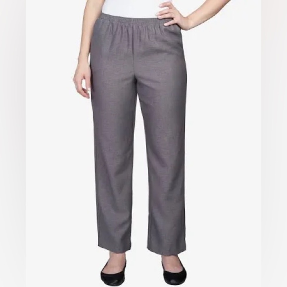 New women Sz 16W slimming waist stretch  tummy control grey businesss dress pant